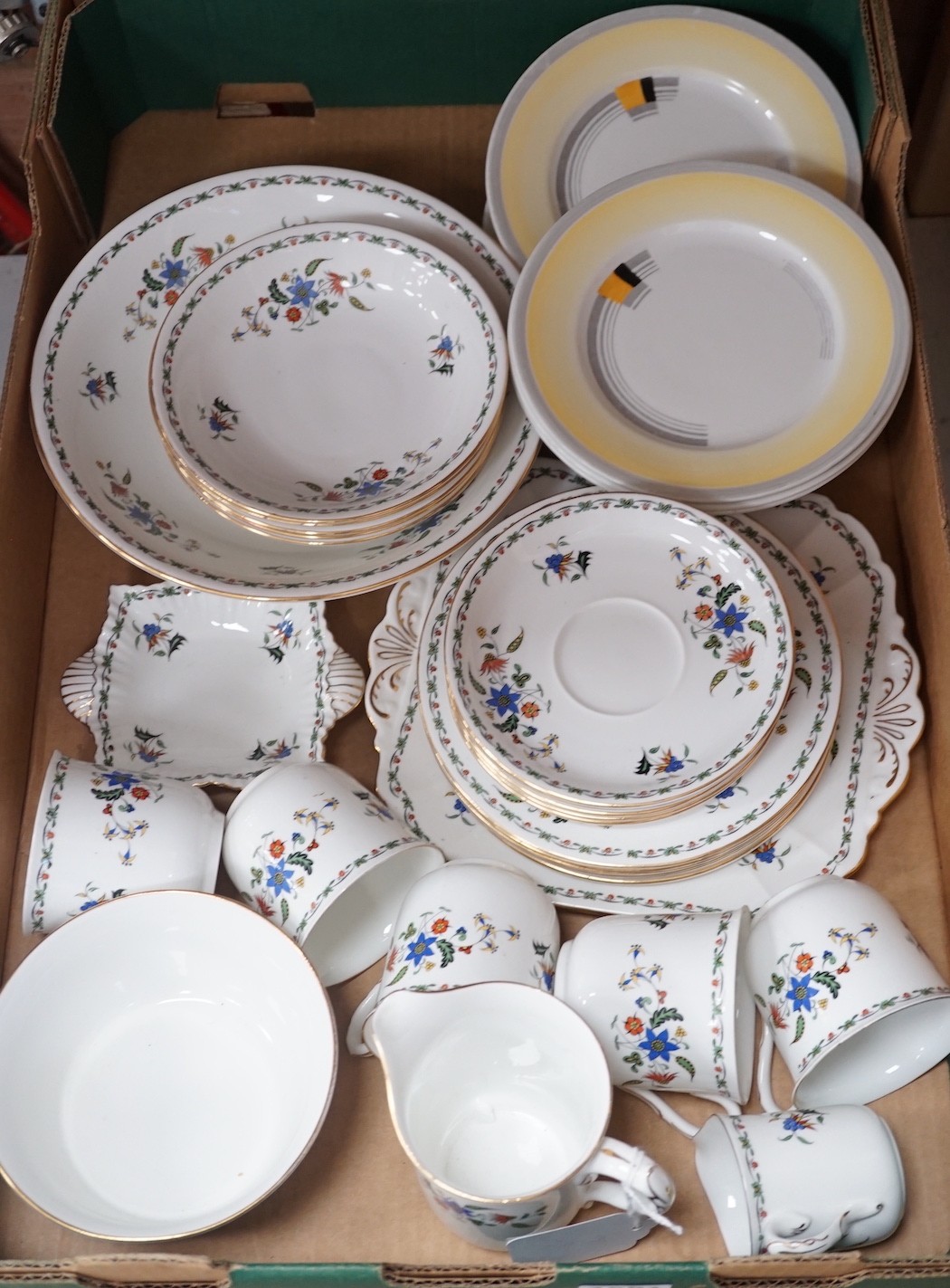 A group of Shelley teaware and miscellaneous others